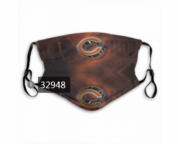 New 2021 NFL Chicago Bears 158 Dust mask with filter